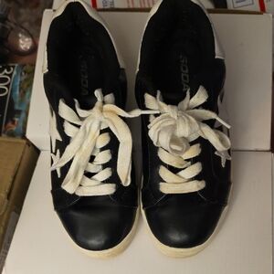 Soda Black and White Women's Lace-Up Sneakers